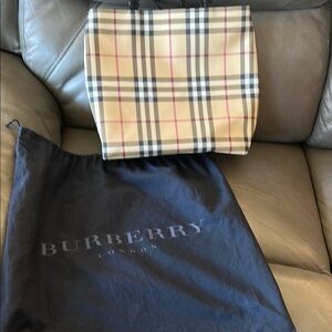 Burberry Cream and Black Checkered Accessory